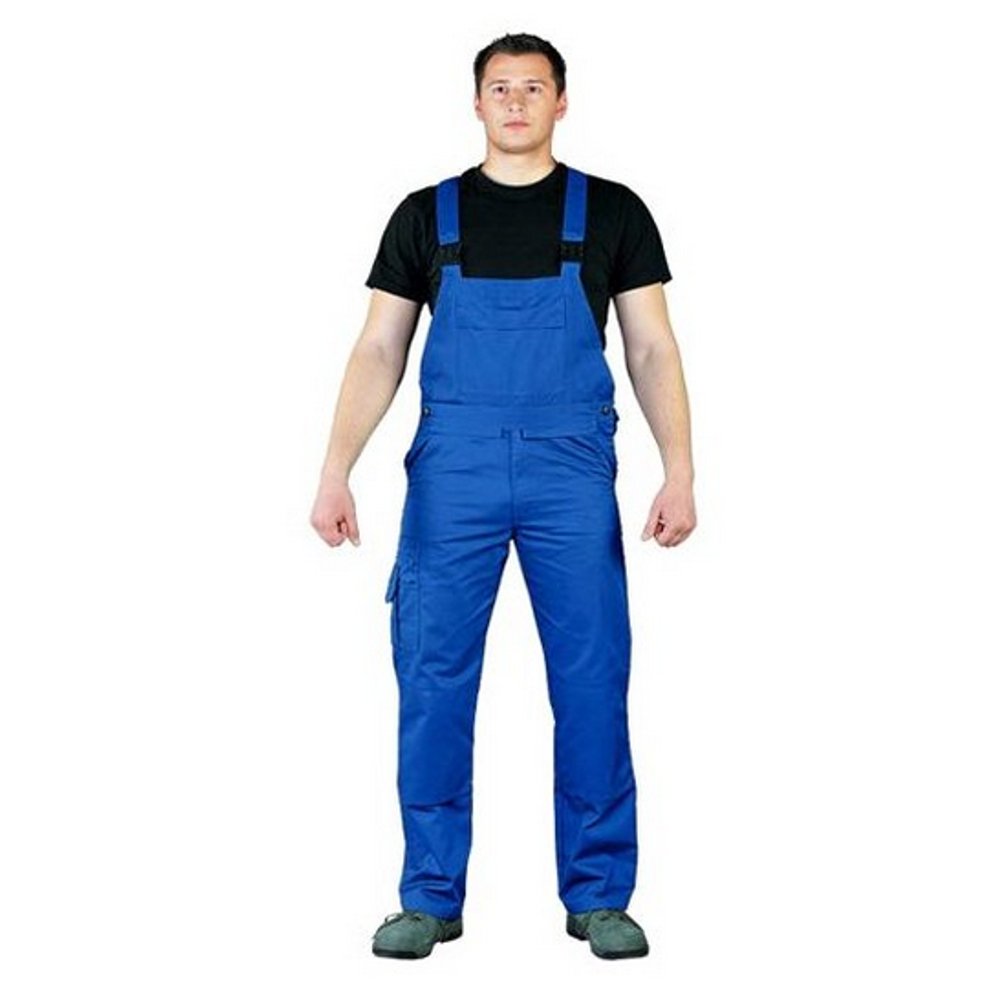 Leber &amp; Hollman Herren Arbeits-Latzhose LH-Bister, 65 % Polyester 35 % Baumwolle 270 g/m2, mit Tasch