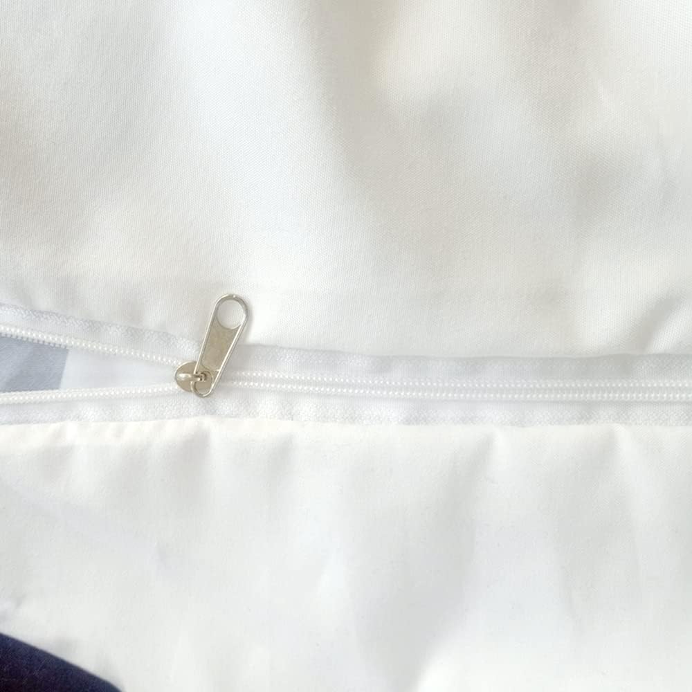 AOXHFNV Bettwäsche-Set aus der Schwarz-Weiss-Serie Dog Side and My Side Motiv Bettbezug Paar Bettwäs