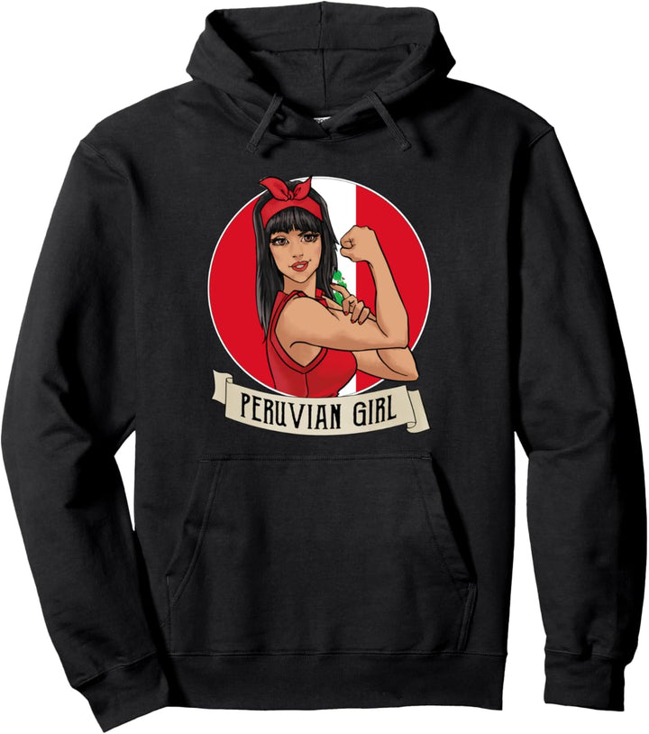 Peruanisches Mädchen Peru Pullover Hoodie