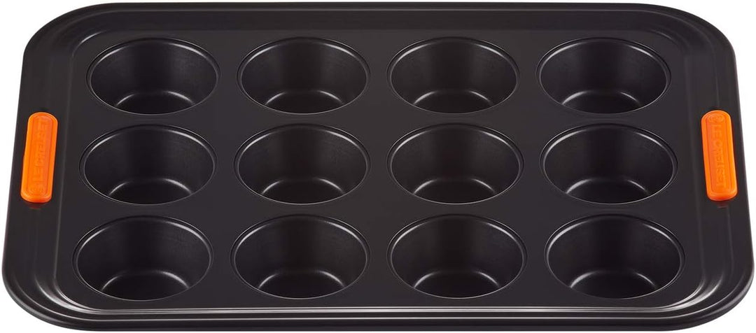 Le Creuset Antihaft Muffinform, Für 12 Stück (Ø 7 cm), Sauerteigbeständig, Aus Karbonstahl gefertigt