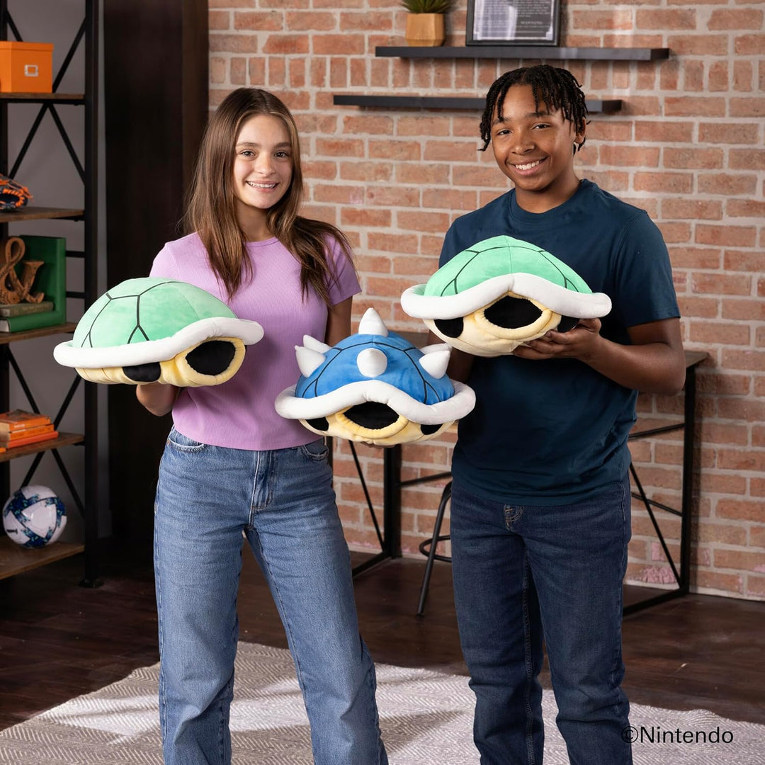 Club Mocchi Mocchi Super Mario Green Shell Mega-Plüschfigur, 38,1 cm – Super-Mario-Sammelspielzeug f