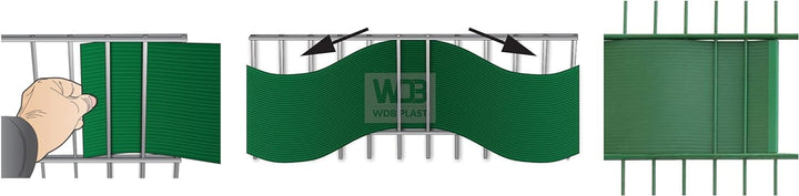 WDB Basic Line PVC Sichtschutzstreifen für Doppelstabmatten - PVC Sichtschutz für Gartenzaun & Doppe