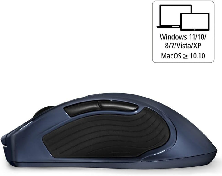 Hama Computermaus kabellos (Funkmaus mit 7 Tasten, Geräuschlose Laserfunkmaus für PC, Laptop und Not