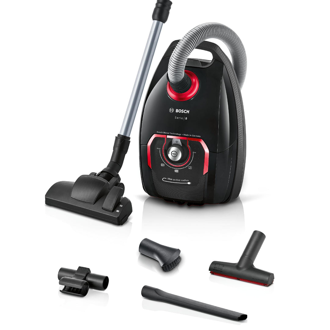 Bosch Staubsauger mit Beutel Serie 8 BGB75X650, für Allergiker, Hygiene-Filter, 10 Jahre Motorgaran