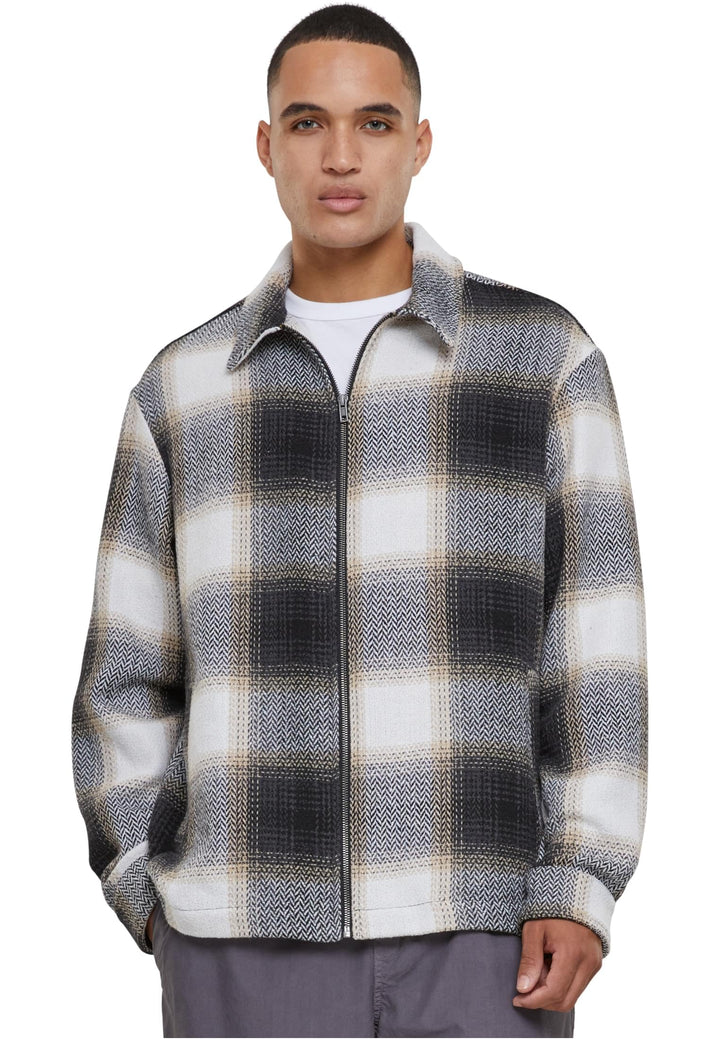 Urban Classics Herren Zipped Shirt Jacket Jacke S Wetsand/black, S Wetsand/black