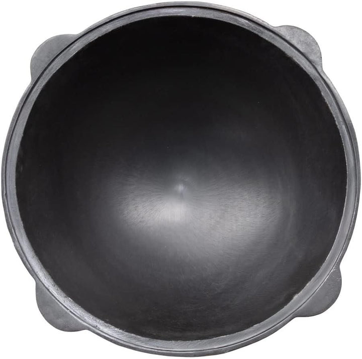 SET Kukmara Utschak mit Abzugs-Rohr, 40cm + 12 Liter Gusseisen Kazan INNEN GLATT + 50cm Schaumlöffel