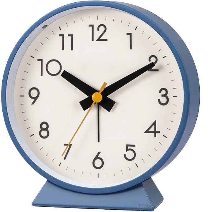 Tyme Wecker Analog, Ohne Ticken, Analog Tischuhr Nachttischuhr Alarmwecker, Modischer Runder Metall