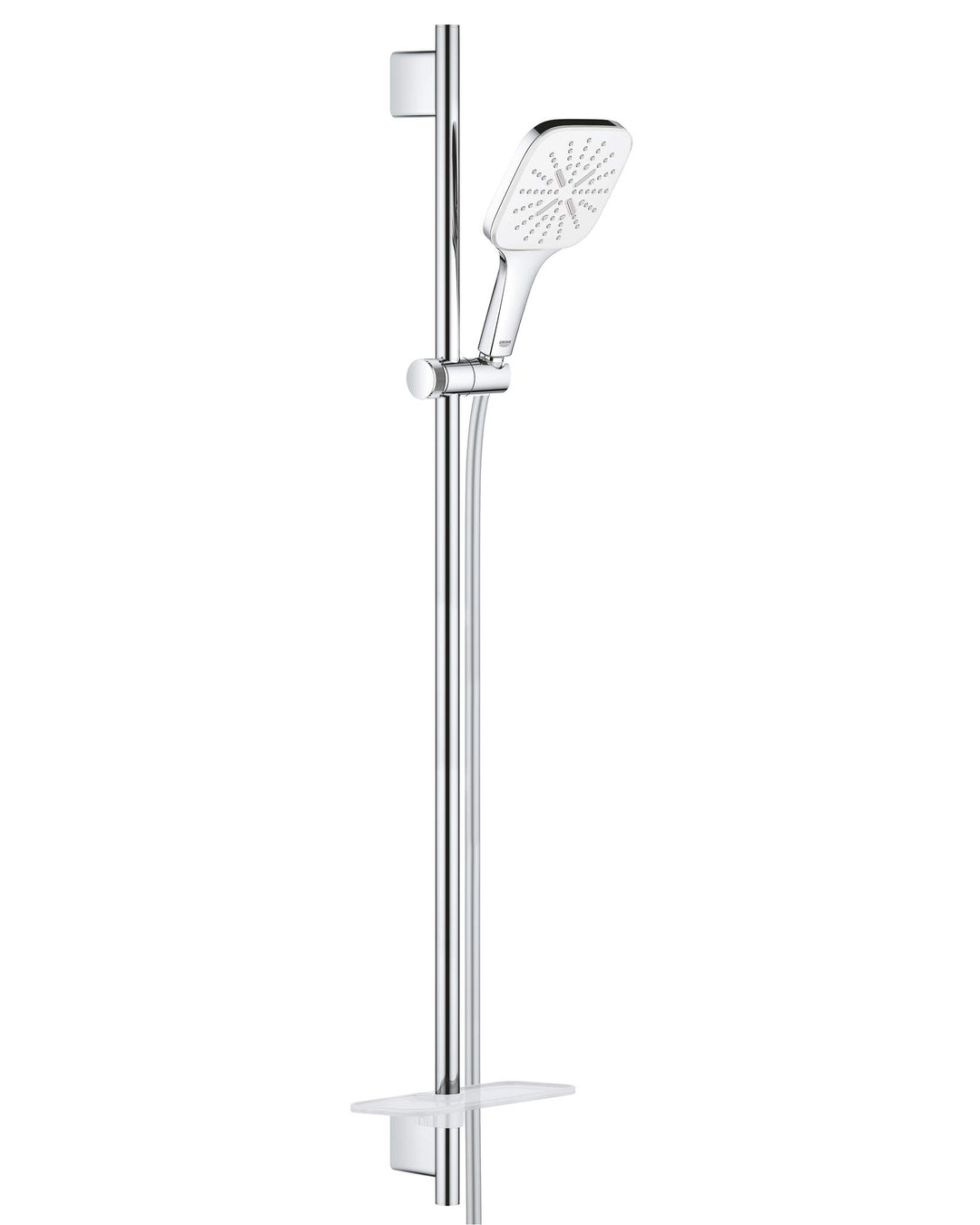 GROHE Rainshower 130 SmartActive Cube | Brausestangenset 3 Strahlarten | Moon White | 26587LS0