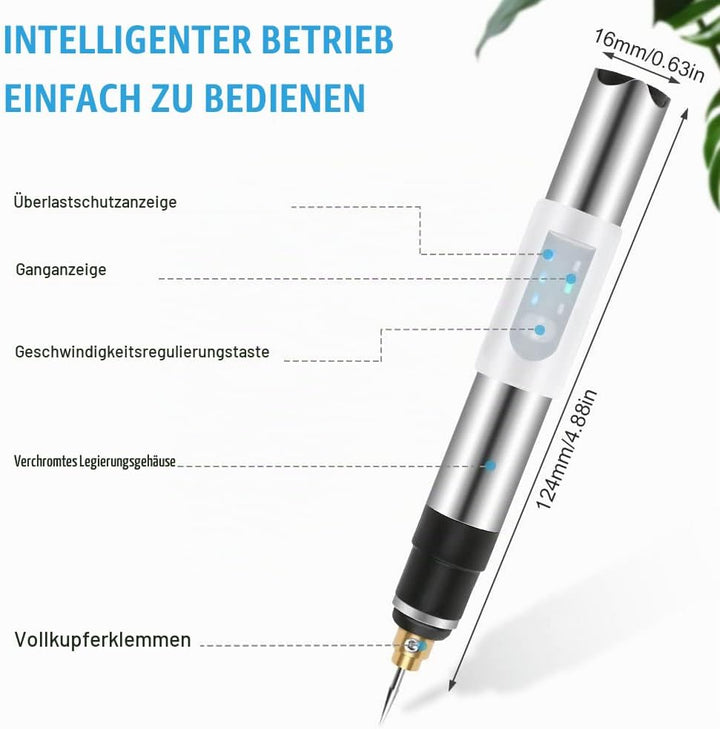 Gravierwerkzeugsatz, USB Mini Gravierstift Mit Gravurzubehör, Kabelloses Graviergerät Für Metall Gla