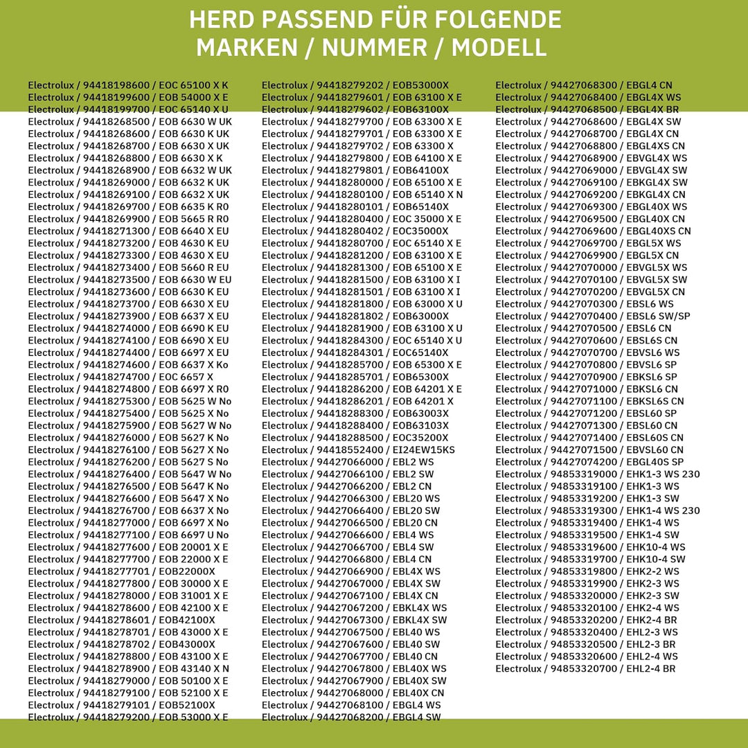 Türscharnier kompatibel mit AEG 387077002/5 rechts/links für Backofen Herd