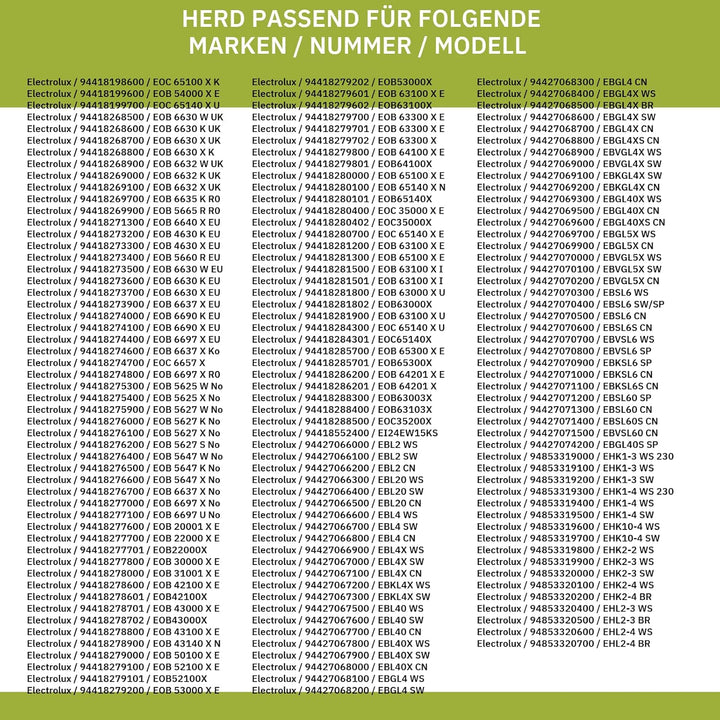 Türscharnier kompatibel mit AEG 387077002/5 rechts/links für Backofen Herd