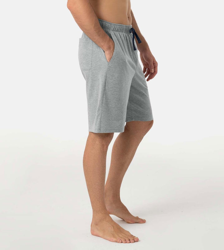 LAPASA Herren Pyjama Shorts mit Taschen, 2er Pack Pyjamahose Schlafshorts Baumwolle Kurze Schlafanzu