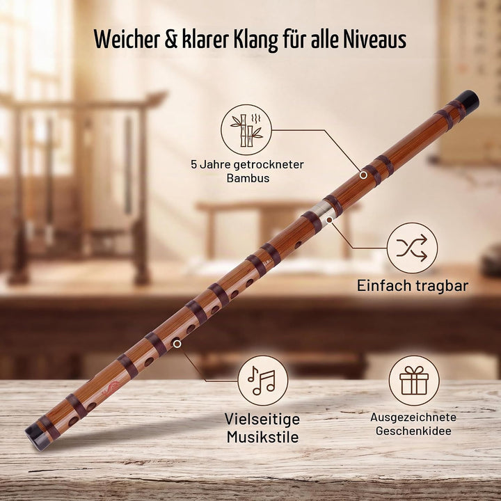 F Key Bambusflöte Bitter Bambusflöte Chinesische Flöte Dizi(Taste F.) F-Taste, F-Taste