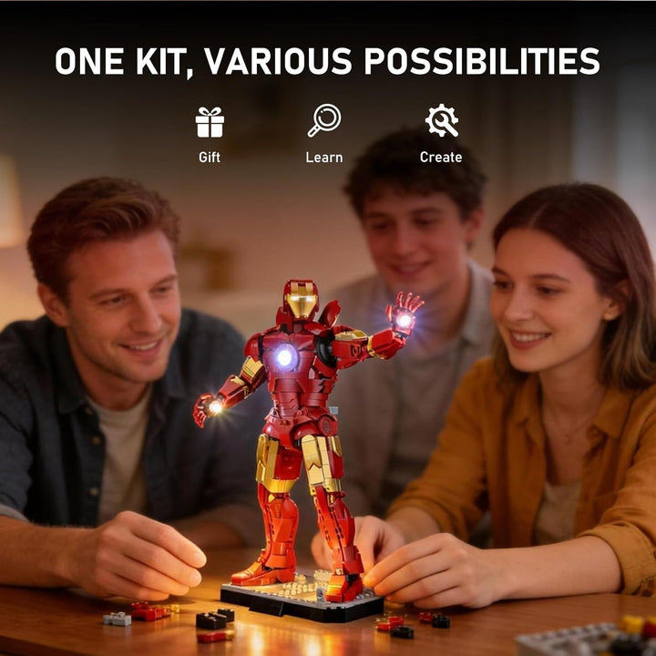BRIKSMAX LED Beleuchtung für LEGO Architecture Iron Man Mark 3 Sammleredition 76344, kompatibles Lic
