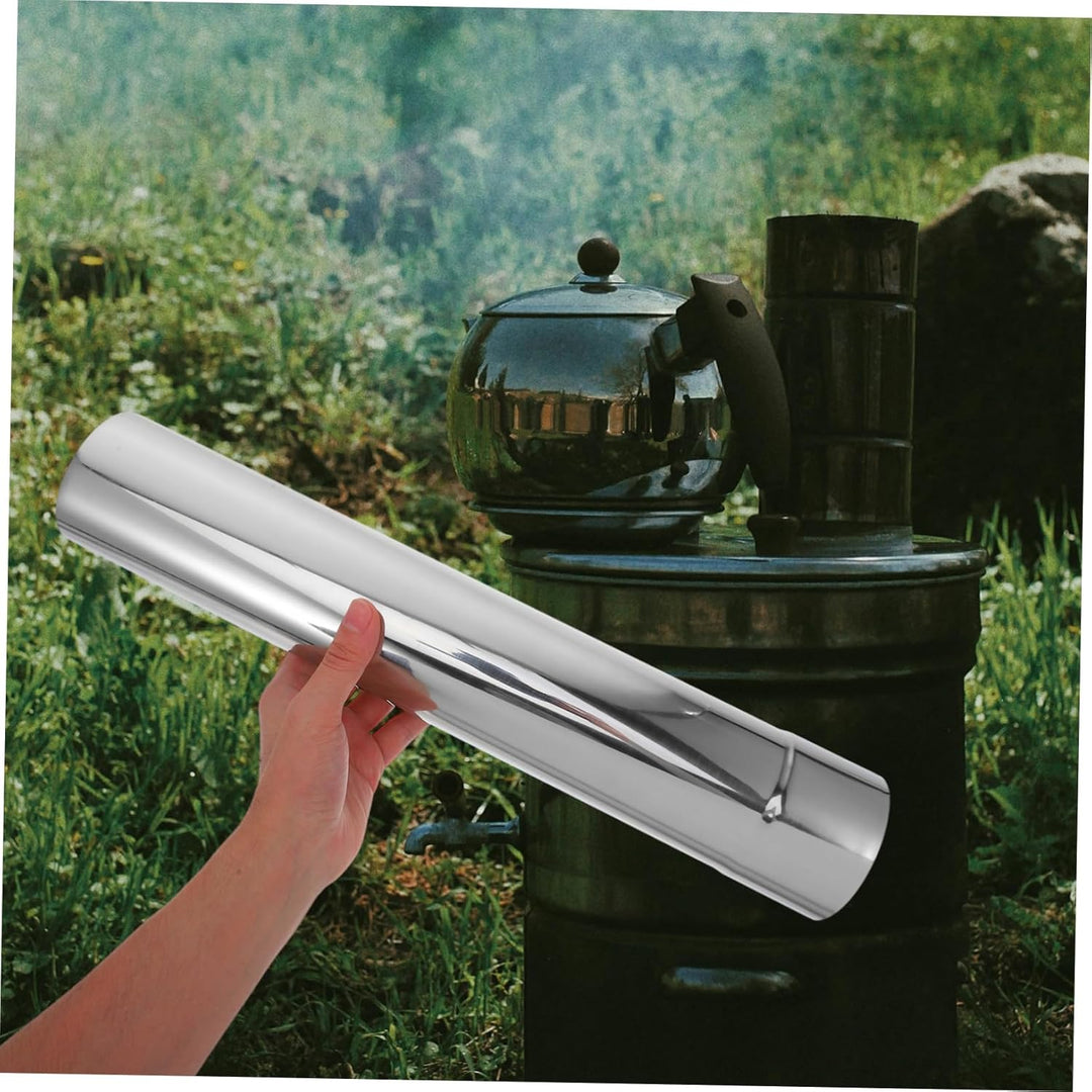 Supvox Ersatz-ofenrohr Für Campingkocher Edelstahl Kaminrohr Gerade Verlängerung 76 Mm X 424 Mm Einf