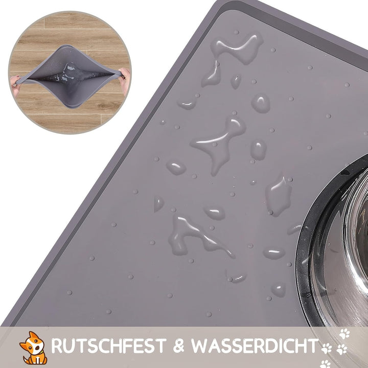 MateeyLife Napfunterlage Katzen, Napfunterlage Hund Gross, Hundenapf Kleine Hunde, Silikon Unterlage