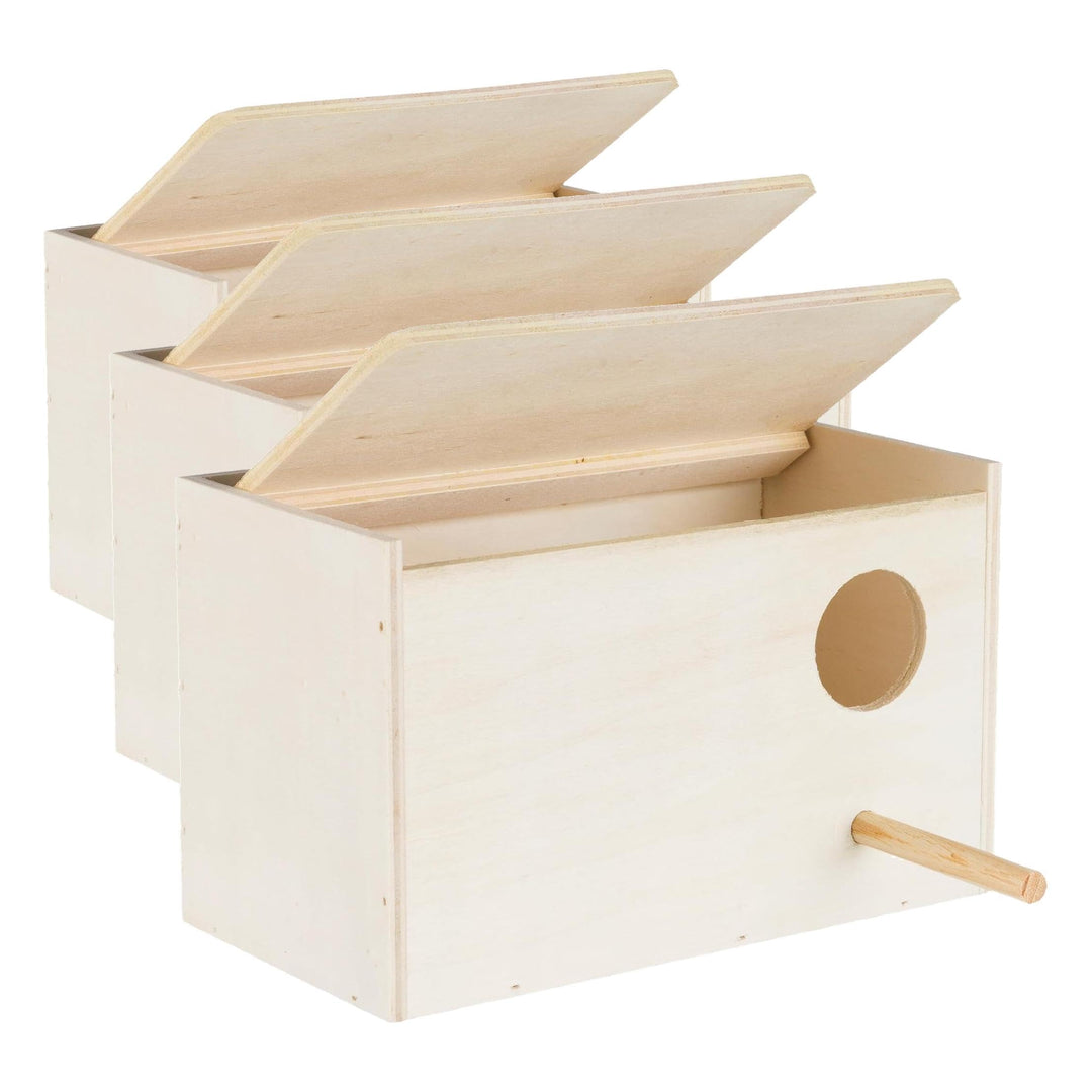 Trixie 5630 Nistkasten, 21 × 13 × 12 cm/ø 4 cm (Packung mit 3) 21 x 12 x 13 cm (Packung mit 3), 21 x