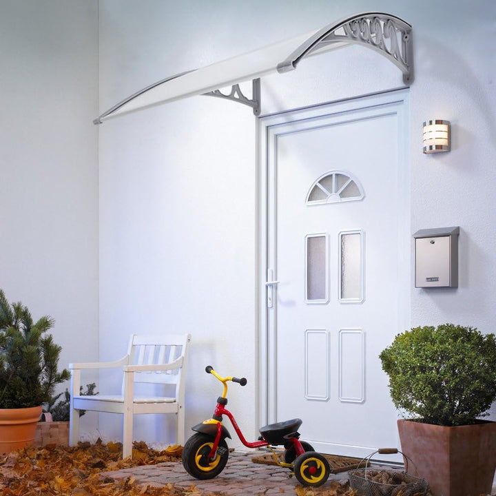 XUANYU Überdachung Haustür aus Aluminium und Polycarbonat, Vordach Haustür, Vordach für Haustür, Tür