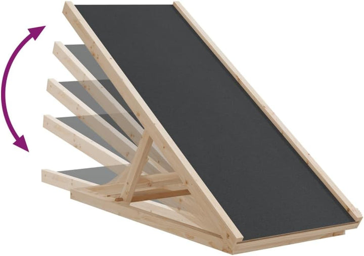 vidaXL Hunderampe Grau 70x35 cm Massivholz Tanne, 70 x 35 cm