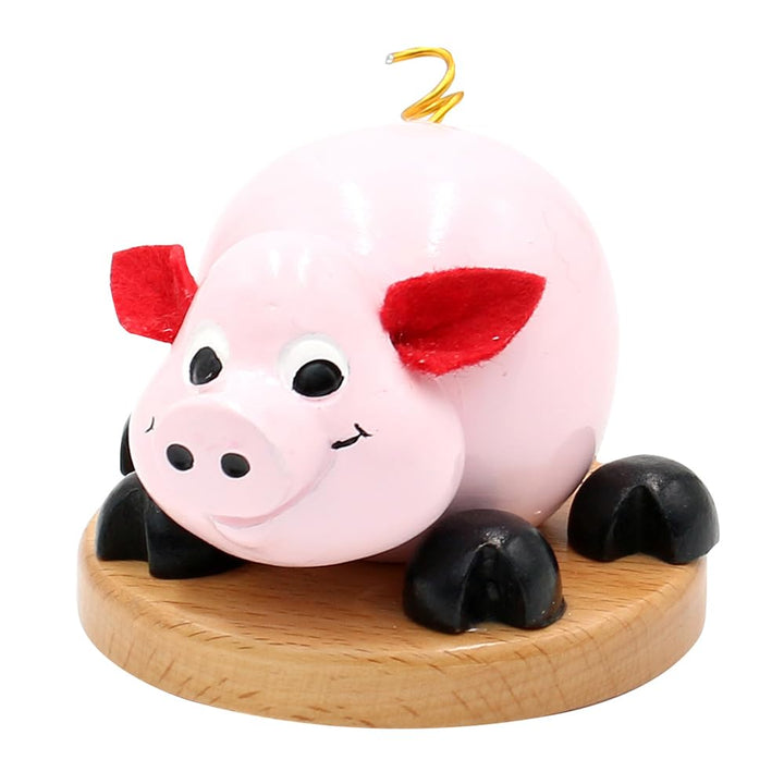 Dekohelden24 Holz Räucherfigur Schweinchen in rosa, ca. 12 x 9,5 x 10 cm. 730317, Schweinchen