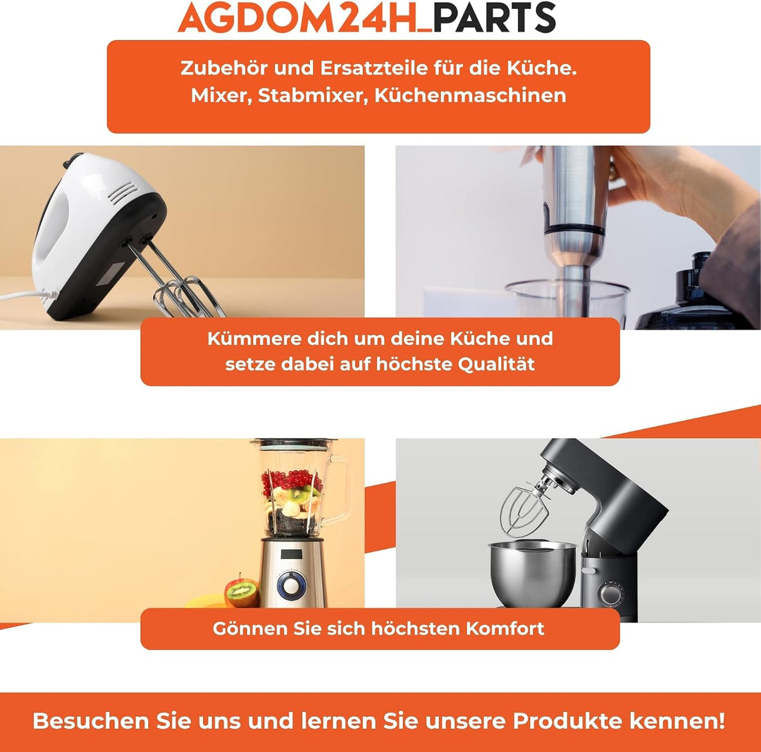 Kompletter Kompakt Zerkleinerer 350 ml für Stabmixer kompatibel mit Braun 4162, HC4000, MultiQuick 2
