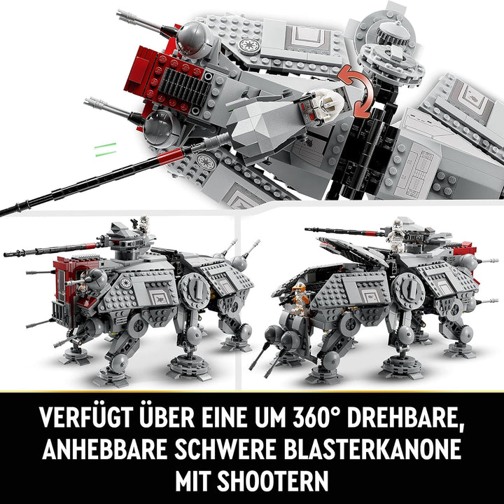 Lego Star Wars at-TE Walker, Bewegliches Spielzeugmodell, Set mit Minifiguren inkl. 3 Klonsoldaten,