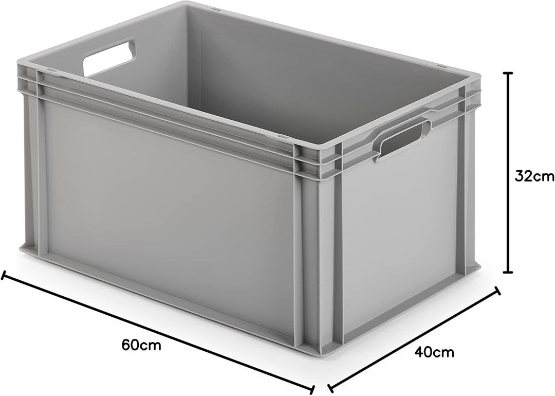 ALUTEC Kunststoffbehälter geschlossen (Inhalt 64 l, Aussenmasse (LxBxH) 600 X 400 X 320 mm, stapelba