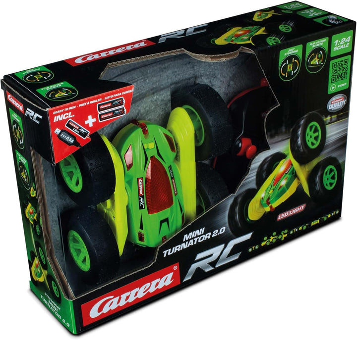 Carrera RC Mini Turnator 2.0 | 360° Flip | Kultiges ferngesteuertes Stunt-Auto mit LED-Lichtern | 16