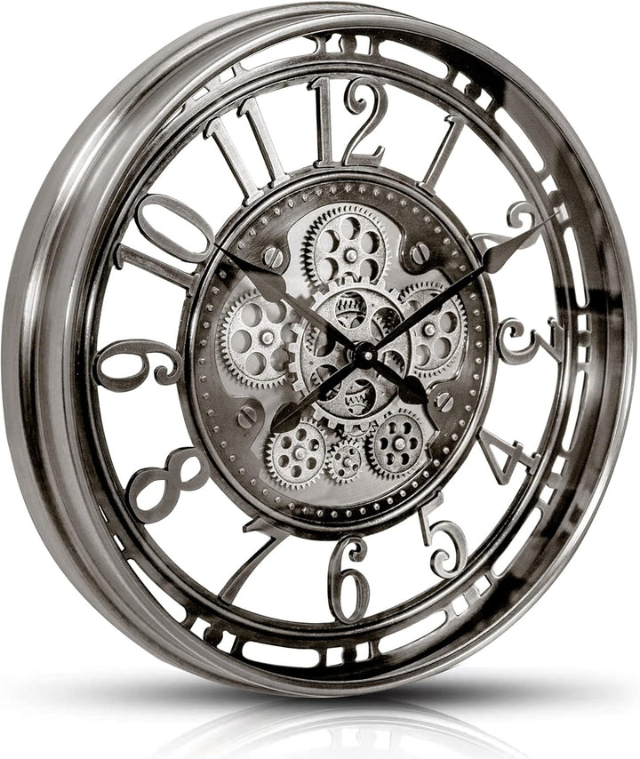 INFINITY TIME Moving Gear Wanduhr, modern, Vintage, rustikal, industriell, Steampunk, freiliegende U