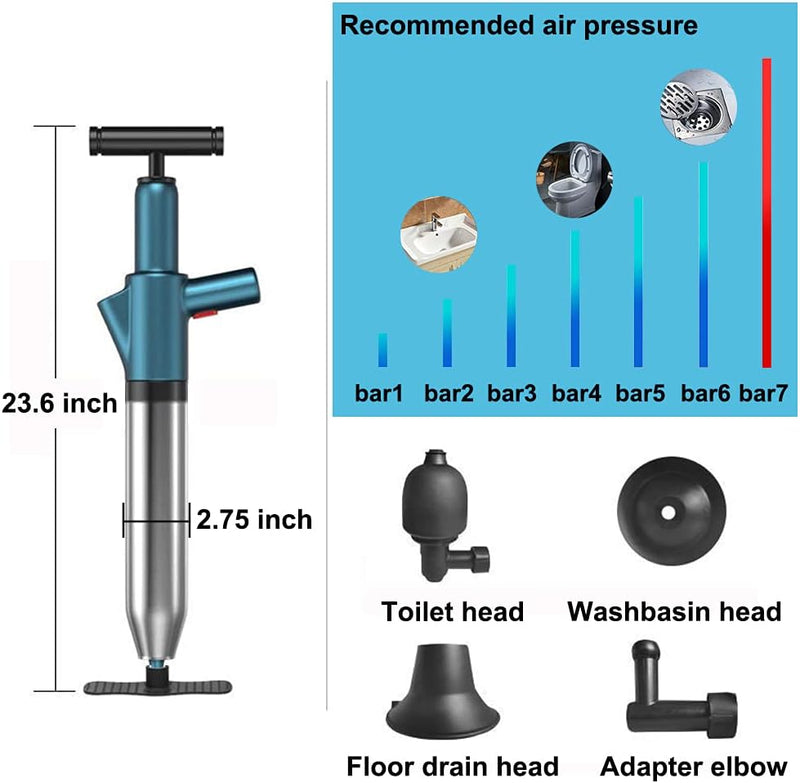 DUEBEL Drain Clog Remover Drain Snake Toilet Plunger with Holder Snake Drain Clog Remover Plungers f