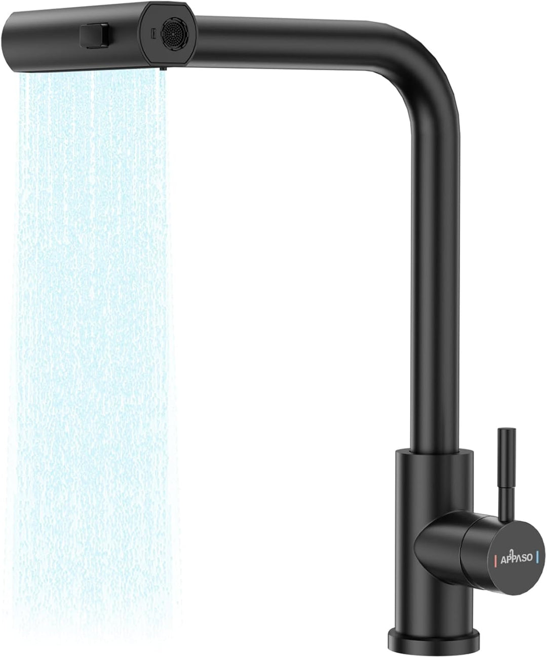 APPASO Wasserhahn Küche, Küchenarmatur mit Brause Ausziehbar für die Küche, Einhebel Ausziehbarer Sp