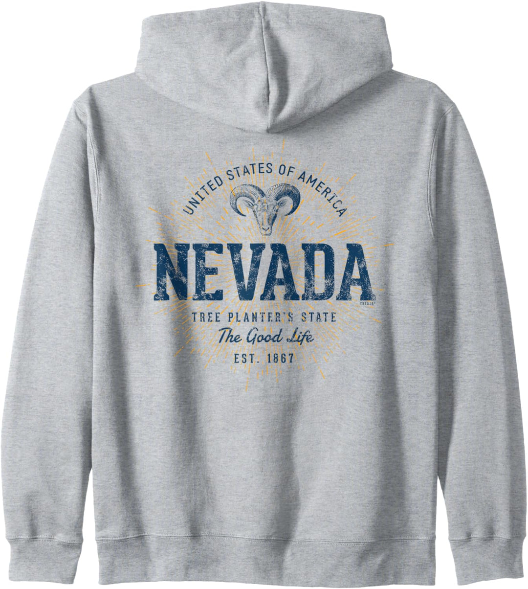 Vereinigte Staaten Retro Stil Vintage Nevada Kapuzenjacke