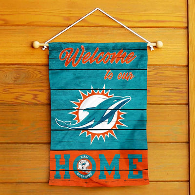 WinCraft Miami Dolphins Welcome Home Dekorative Gartenflagge doppelseitiges Banner