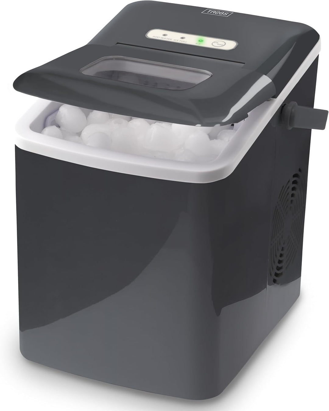 Trebs 99363 Eiswürfelbereiter - Eiswürfelmaschine - 12kg Eiswürfel in 24 Stunden - 2 L Wassertank -