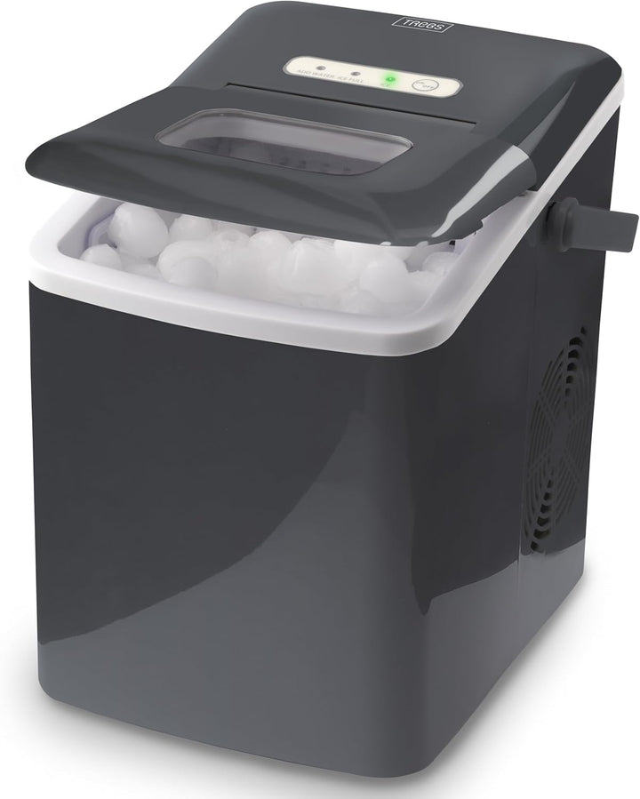 Trebs 99363 Eiswürfelbereiter - Eiswürfelmaschine - 12kg Eiswürfel in 24 Stunden - 2 L Wassertank -