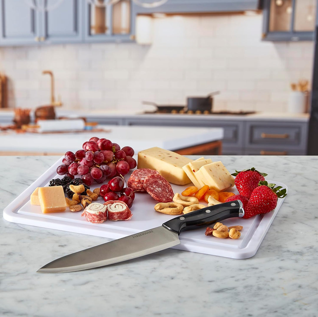 Farberware Grosses Build-A-Board Snacklebox Serviertablett mit verschliessbarem Kunststoff-Schneideb