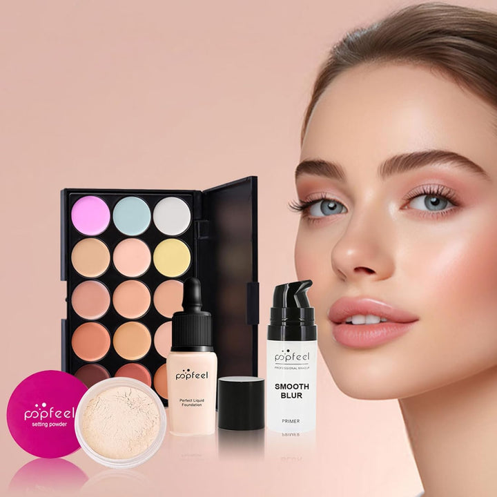 CHSEEO Make up Set Schminkset Cosmetics Schminkkoffer Kosmetik Geschenk Set Lipgloss Lidschatten Con