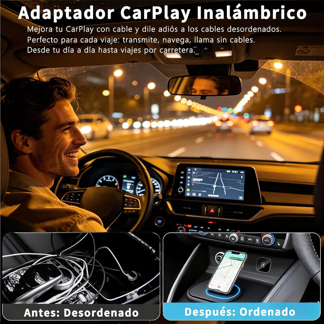 2 in 1 für Apple CarPlay & Android Auto Wireless Adapter, Car Play Adapter Auto für iPhone iOS 10+ &