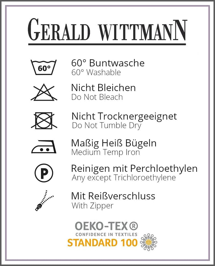 Gerald Wittmann 4teilig Bettwäsche-Set 140x200 cm + 65x65 cm, Mikrofaser, Anthrazit Anthrazit 4 tlg.