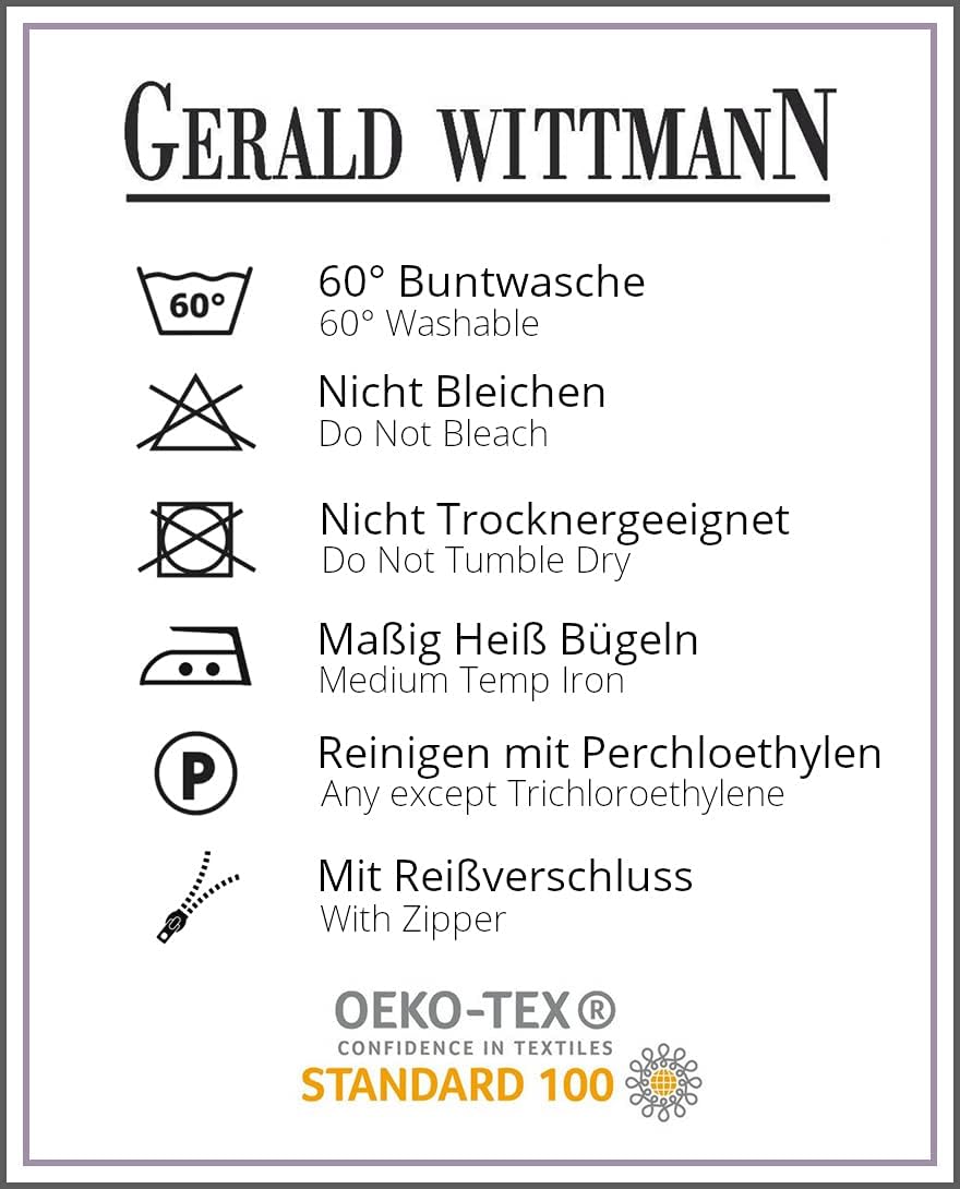 Gerald Wittmann 3 TLG. Bettwäsche 200x200 cm + 2X 50x80 cm, Mikrofaser, Grau Grau 200x200 + 2x Kisse
