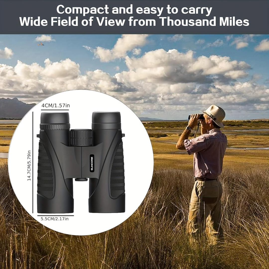 12x42 HD Fernglas Erwachsene,Binoculars Professional,für Vogelbeobachtung, Jagd, Wandern, Sightseein