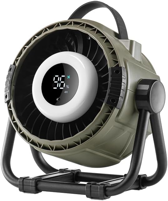 WHATOOK Akku Camping Ventilator 20000mAh Tischventilator mit Fernbedienung | USB-C-Ladung, Powerbank