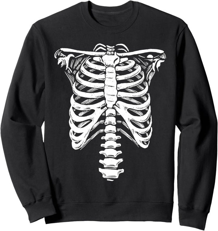 Skelett Brustkorb Kostüm Halloween Sweatshirt