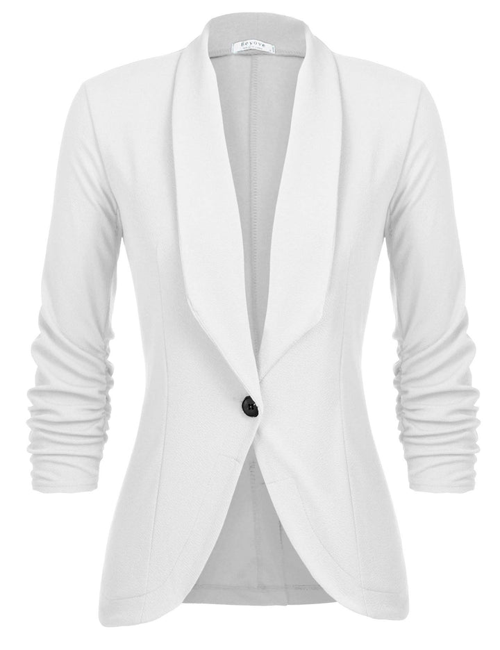 UNibelle Blazer Damen Elegant Sportlich Longblazer 3/4 Arm Business Büro Jacke Blazer Slim Fit S-3XL