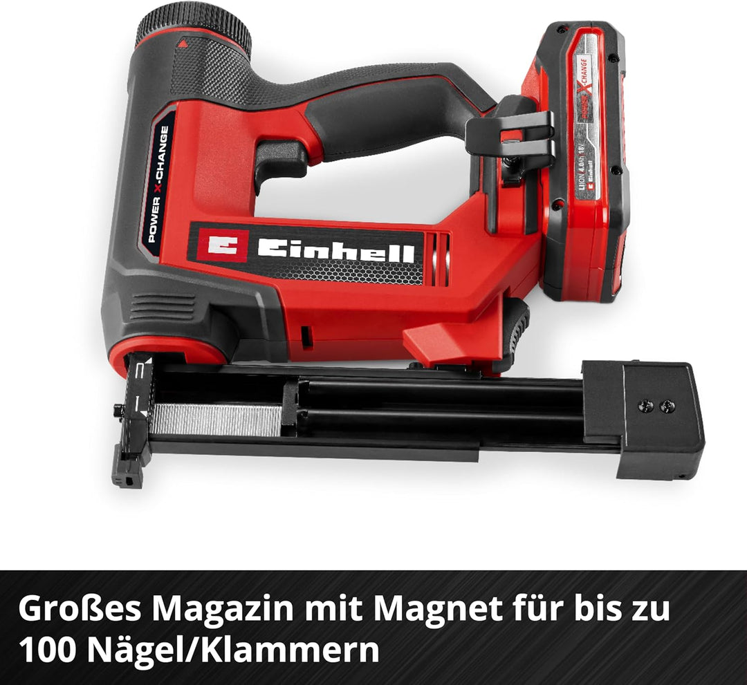 Einhell Akku-Nagler / -Tacker TE-CN 18/32 Li - Solo Power X-Change (18 V, 20 Schläge/min, max. 25 mm