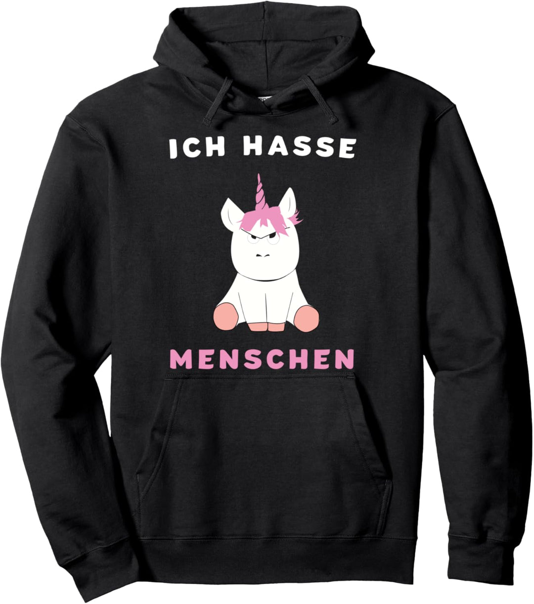 Ich Hasse Menschen Einhorn Pullover Hoodie