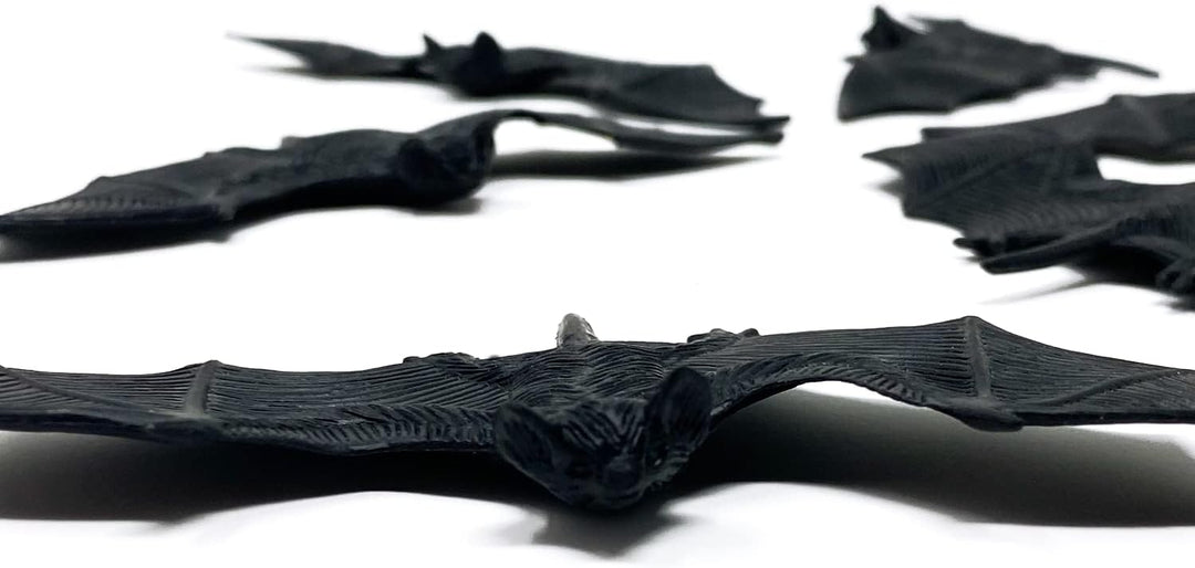 Oblique Unique® Horror Streudeko Fledermäuse 6 Stück Fledermaus Tischdeko für Halloween Deko Faschin