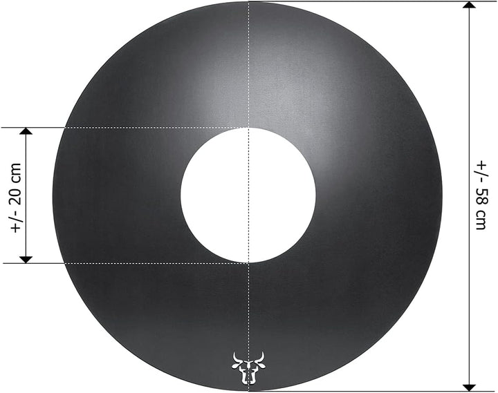 tuning-art GR01 Grillring | Grillplatte | Feuerplatte | Plancha | BBQ-Platte - für Weber, Grösse:60e