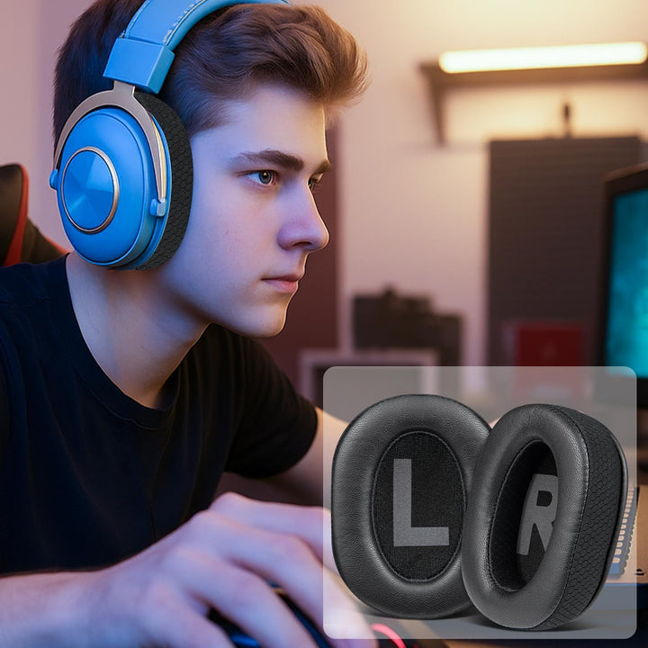 SOULWIT Lammfell Ersatz Ohrpolster für Logitech G Pro, G Pro X, G Prox 2, G Pro X SE Kopfhörer, Ersa