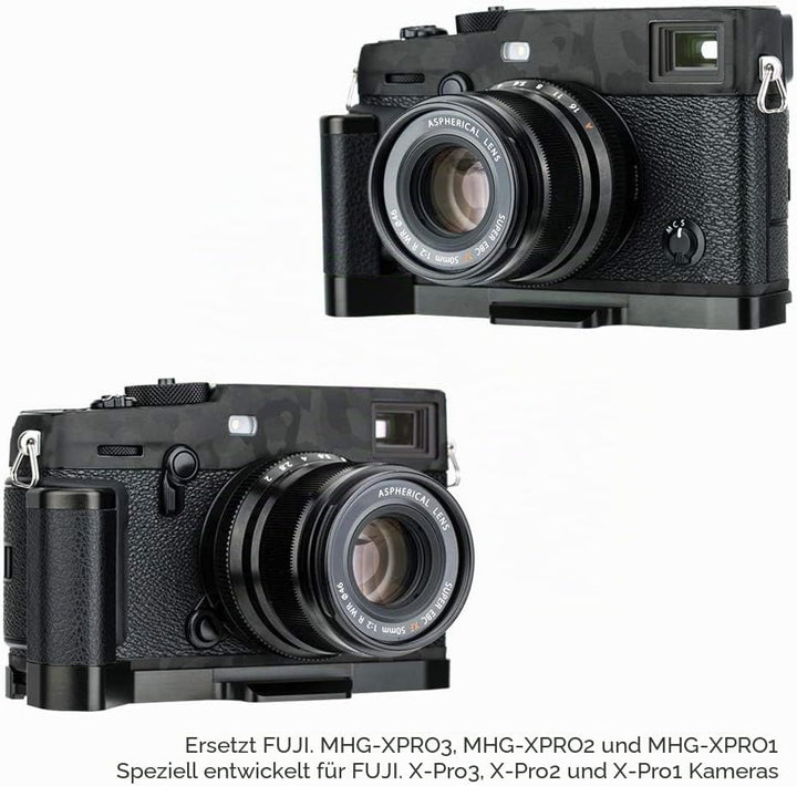 Handgriff Kameragriff für Fujifilm Fuji X-Pro3 X-Pro2 X-Pro1 | Arca Swiss schnellwechselplatte kompa